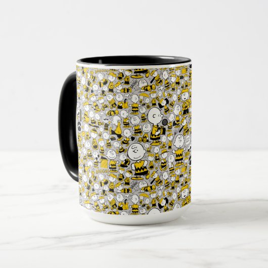 Ich bin Charlie Brown Pattern Tasse (Vorderseite Links)