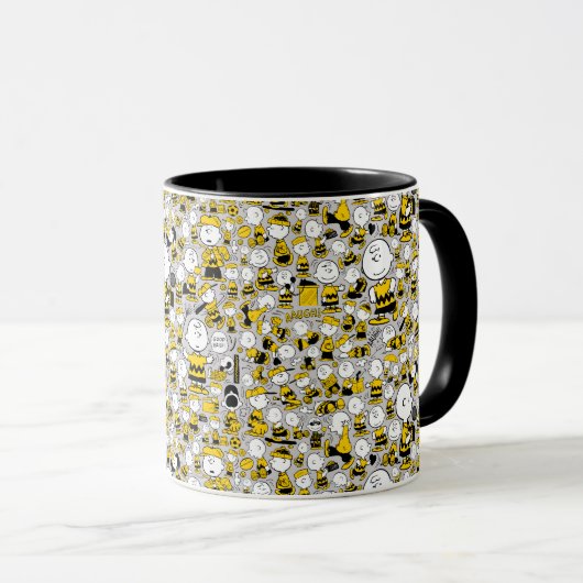 Ich bin Charlie Brown Pattern Tasse (VorderseiteRechts)