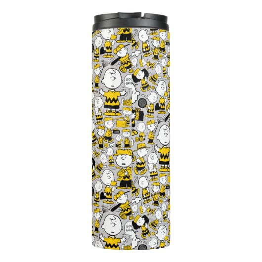 Ich bin Charlie Brown Pattern Thermosbecher (Rückseite)