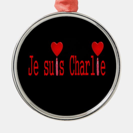 Ich bin charlie silbernes ornament (Vorne)