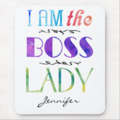Ich bin Chef-Dame Womens Typography Personalized Mousepad (Vorne)