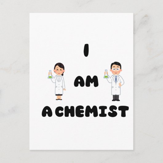 Ich bin Chemikerin Postkarte (Vorderseite)
