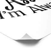 Ich bin Chiropraktiker, um Zeit Retten. Nehmen wir Fotodruck (Ecke)