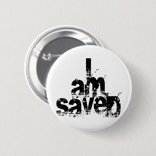 ICH BIN Christlich Gerettet Button (Vorne & Hinten)