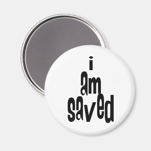 Ich bin Christlich Gerettet Magnet (Vorderseite/Rückseite)
