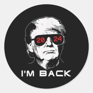 Ich bin Ck Trump 2024 Patriotic Take America Ck El Runder Aufkleber