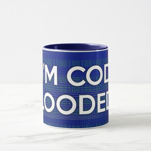 ICH BIN CODE BLOODED Computer Tasse (Zentrum)