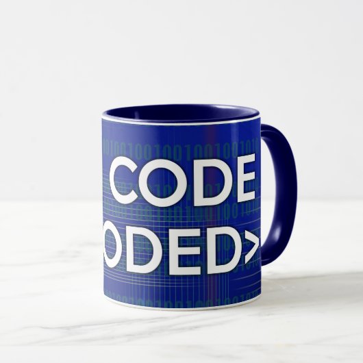 ICH BIN CODE-SÜCHTIG Computer Tasse (VorderseiteRechts)