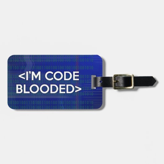 ICH BIN CODE-SÜCHTIG GEPÄCKANHÄNGER (Vorderseite horizontal)