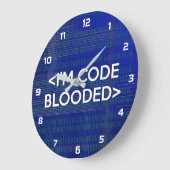 ICH BIN CODE-SÜCHTIG GROßE WANDUHR (Winkel)