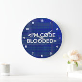ICH BIN CODE-SÜCHTIG GROßE WANDUHR (Zuhause)