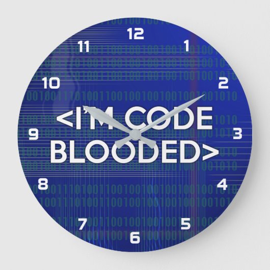 ICH BIN CODE-SÜCHTIG GROßE WANDUHR (Vorderseite)