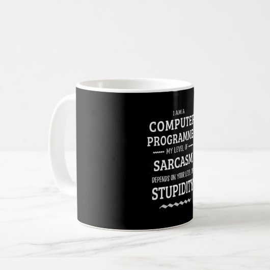 Ich bin Computerprogrammiererin Kaffeetasse (Vorderseite Links)