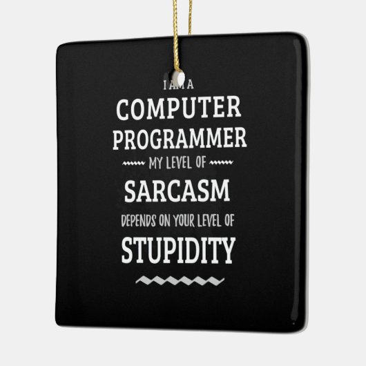 Ich bin Computerprogrammiererin Keramikornament (Links)