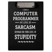 Ich bin Computerprogrammiererin Klemmbrett (Vorderseite)