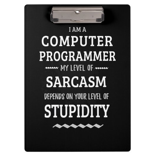 Ich bin Computerprogrammiererin Klemmbrett (Vorderseite)