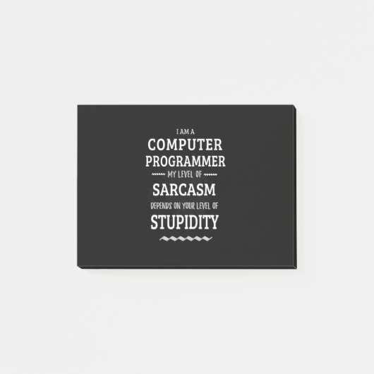 Ich bin Computerprogrammiererin Post-it Klebezettel (Vorderseite)