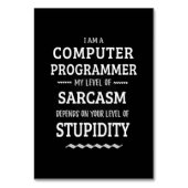 Ich bin Computerprogrammiererin Tischnummer (Vorderseite)