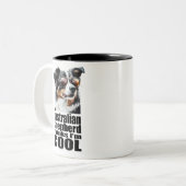 Ich bin Cool Australischer Schäferhund Zweifarbige Tasse (Vorderseite Links)