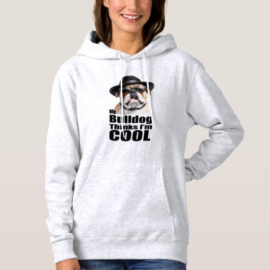 Ich bin Cool Bulldog Hoodie (Vorderseite)
