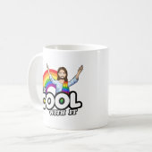 Ich bin Cool damit - Regenbogen Jesus Kaffeetasse (Vorderseite Links)