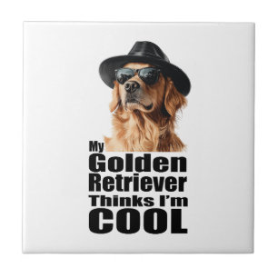 Ich bin Cool Golden Retriever Fliese