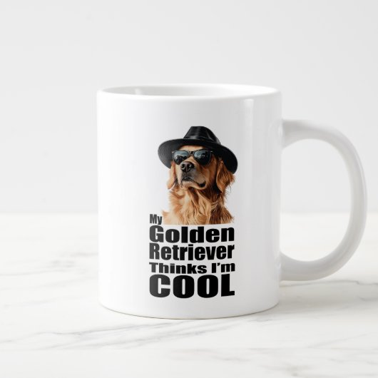 Ich bin Cool Golden Retriever Jumbo-Tasse (Rechts)