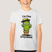 Ich bin Cool, keine Schläger nötig! Funny Cactus k Tri-Blend Shirt (Vorderseite)