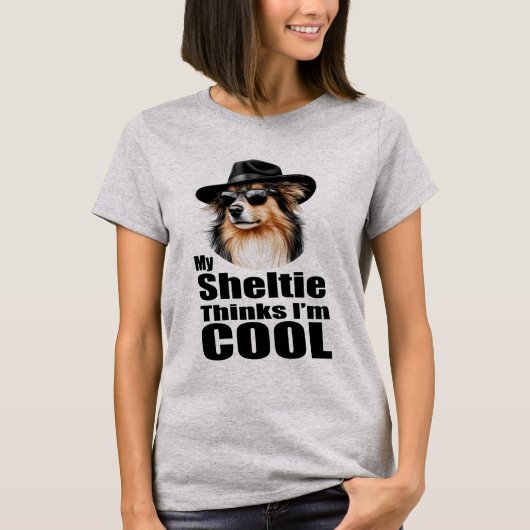 Ich bin Cool Sheltie T-Shirt (Vorderseite)