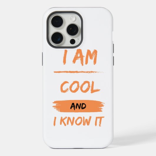 Ich bin cool und weiß es iPhone hülle (Rückseite)