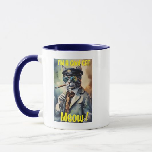 "Ich bin Coole Katze" Angesagte Feline Novelty Tasse (Links)