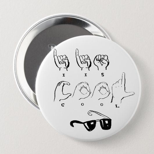 "ICH BIN COOLER" ASL-Knopf Button (Vorne & Hinten)
