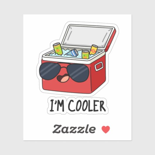 Ich bin Cooler Funny Ice Cooler Box Pun Aufkleber (Blatt)