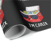Ich bin Cooler Funny Ice Cooler Box Pun Dark BG Geschenkpapier (Rolleneckpunkt)