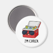 Ich bin Cooler Funny Ice Cooler Box Pun Magnet (Vorderseite/Rückseite)