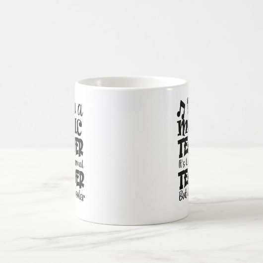 Ich bin Cooler Musiklehrer Kaffeetasse (Mittel)