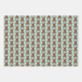 Ich bin Cooler Teddybär mit rosa Bow, anpassbar Geschenkpapier Set (Vorderseite 3)