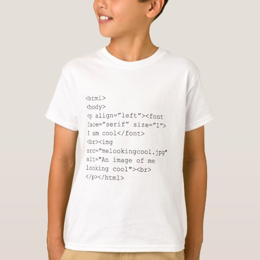 "Ich bin cooles" HTML-Kodierungs-T-Shirt T-Shirt (Vorderseite)