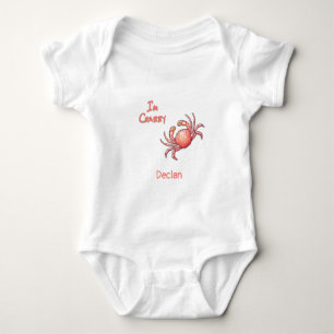 Ich bin Crabby Crustacean Personalisiert Baby Name Strampler