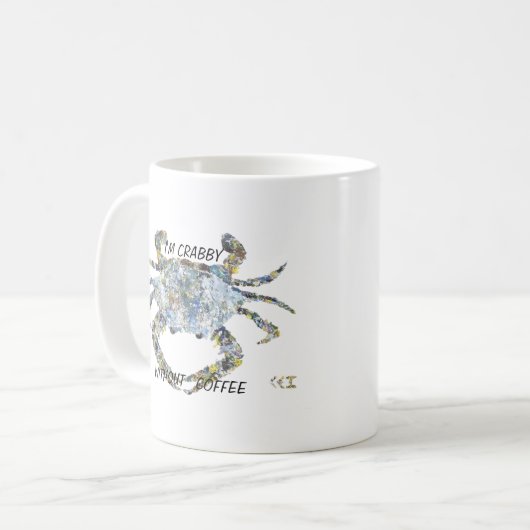 Ich bin Crabby ohne Kaffee Kaffeetasse (Vorderseite Links)