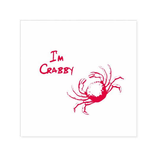 Ich bin Crabby Red Crab Permastempel (Design)