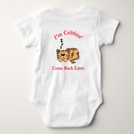 Ich bin Cribbin's Babys 1. T-Shirt Baby Strampler (Rückseite)