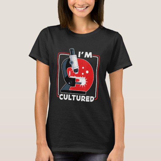 Ich bin Cultured Microscope Science Labrador Micro T-Shirt (Vorderseite)