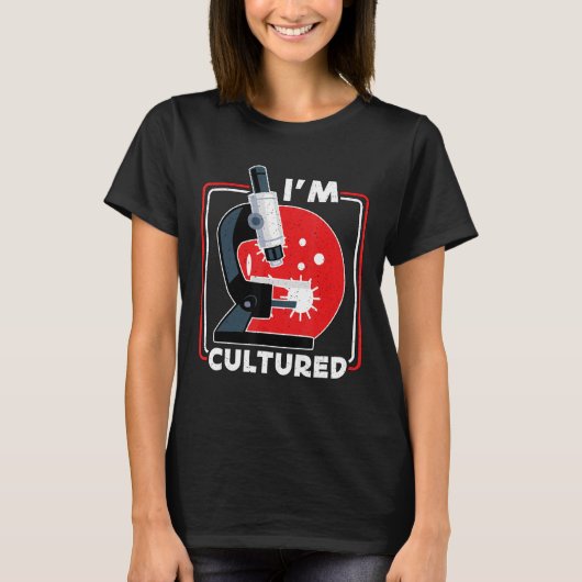 Ich bin Cultured Microscope Science Labrador Micro T-Shirt (Vorderseite)
