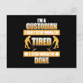 Ich bin Custodian-Schulmeister Janitor Wertschätzu Postkarte (Vorderseite)