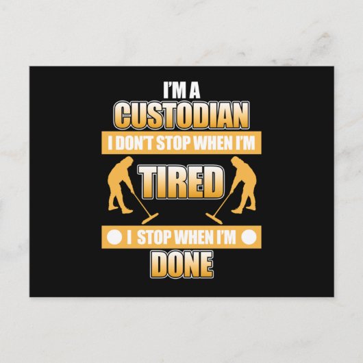Ich bin Custodian-Schulmeister Janitor Wertschätzu Postkarte (Vorderseite)
