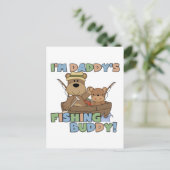 Ich bin Daddy's Fishing Buddy T - Shirt und Gesche Postkarte (Stehend Vorderseite)