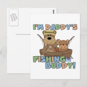 Ich bin Daddy's Fishing Buddy T - Shirt und Gesche Postkarte (Vorne/Hinten)