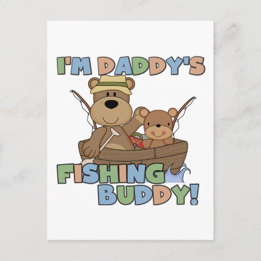 Ich bin Daddy's Fishing Buddy T - Shirt und Gesche Postkarte (Vorderseite)