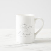 Ich bin dafür gemacht, ein Schwarz-Weiß-Skript Blü Porzellantasse (Rechts)
